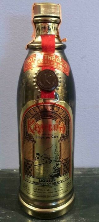 Kahlua Bottle - 500ml - 1984 Limited Edition L.  A.  Olympics - " Go For The Gold "