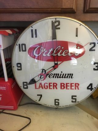Ortlieb Premium Lager Light Up Beer Clock