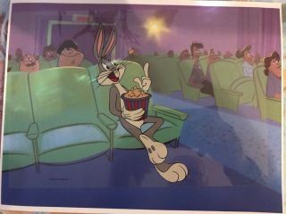 Warner Bros Bugs Bunny “at The Movies” Orig Cel - 1 Cell 1 Background