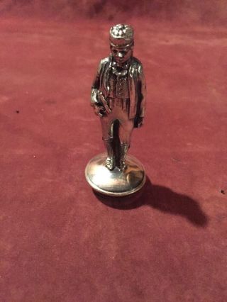 Antique Silverplate Figural Man with Hat Bottle Stopper 3