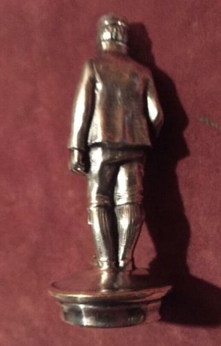Antique Silverplate Figural Man with Hat Bottle Stopper 7