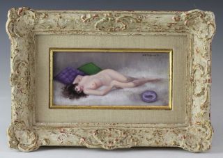 Edith Tuchman (American 20th Century) Pastel on board Nude female reclining 2