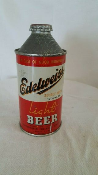 Edelweiss Light Low Profile Cone Top Beer Can - 001020