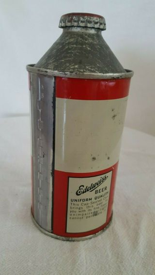 Edelweiss Light Low Profile Cone Top Beer Can - 001020 2