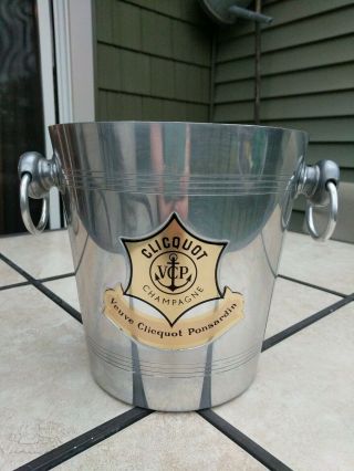 Vintage Aluminum Veuve Clicquot Ponsardin Champagne Ice Bucket/cooler - France