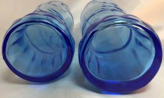 Coca - Cola Blue Butterfly 2010 McDonalds Glasses - HTF In Blue - pair 4