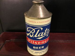 Blatz Beer (153 - 28) Empty Cone Top Beer Can By Blatz,  Milwaukee,  Wi