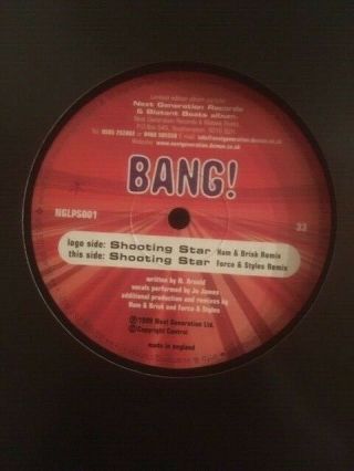 Bang ‎– Shooting Star (remixes By Ham/brisk/force & Styles) 12 " Vinyl Hardcore