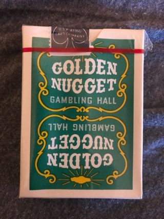 Golden Nugget Gambling Hall Casino Playing Cards Las Vegas Green 2