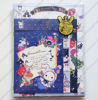 Japan San X Sentimental Circus Alice In Wonderland Letter Head Envelope Set