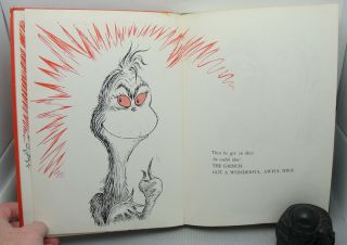 How The Grinch Stole Christmas Dr.  Seuss Vintage 1957 1st Edition Hardback Book
