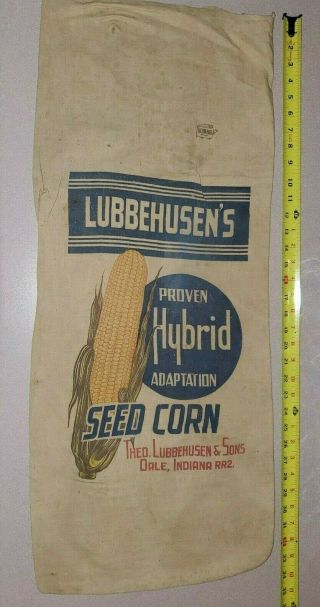 Vintage Seed Corn Bag - Lubbehusen 