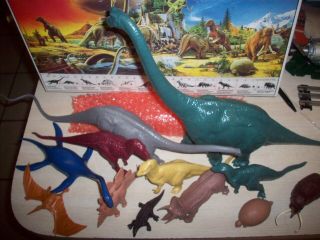 British Museum of Natural History 12 Unique Dinosaur Figures Boxed w/POSTER 5