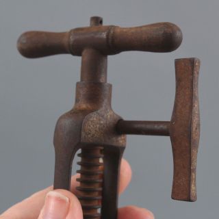 Antique French Rack & Pinion Corkscrew Cork Screw King Screw Wine Bottle Opener 6