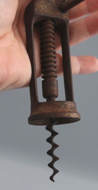 Antique French Rack & Pinion Corkscrew Cork Screw King Screw Wine Bottle Opener 7