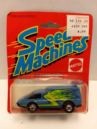 Hot Wheels Vintage Speed Machines Blue Spoiler Sport 1982
