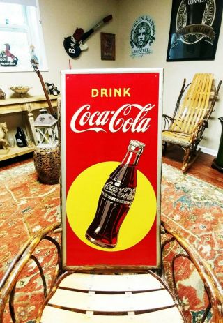 1948 Porcelain/metal Coca Cola Advertising Sign Aaw 5 - 48 Usa 161/2 X 32