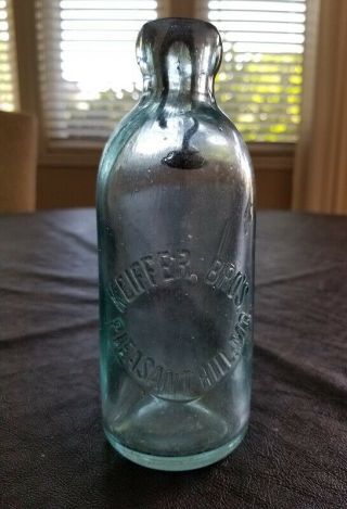 Keiffer Bros Pleasant Hill,  Mo Very Rare Hutchinson 1880 Bottle