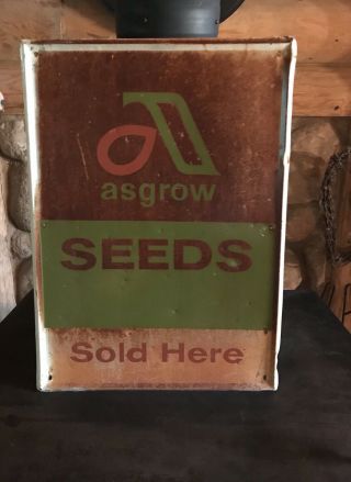 Old Asgrow Metal Dealer Seed Corn Sign