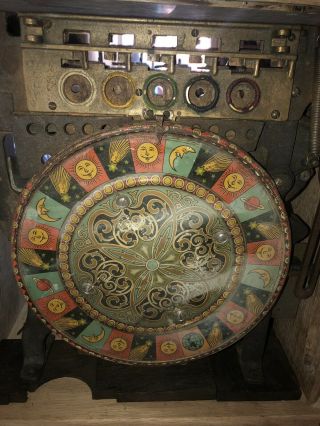 Caille Ben Hur Single Reel Slot Machine c1930 ' s Missing Back Door 2