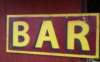Vintage Wooden Sign Bar