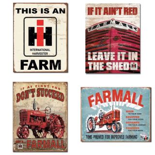 Farm Signs Vintage Bundle - Ih Farm,  Farmall - If It Ain 