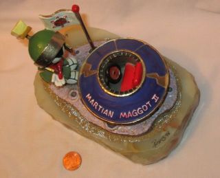 Looney Tunes Marvin The Martian & Space Ship On Onyx Base; By Ron Lee 1996 6