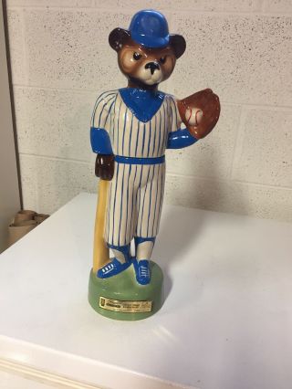 Vintage Jim Beam Chicago Cubs Decanter 1985