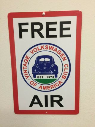 Vintage Volkswagen Of America Sign Air 18x12 Metal Gas Station Mancave