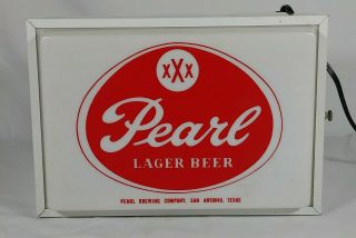 Old Pearl Beer Lighted Sign Brewing San Antonio Texas TX Old Stock 3