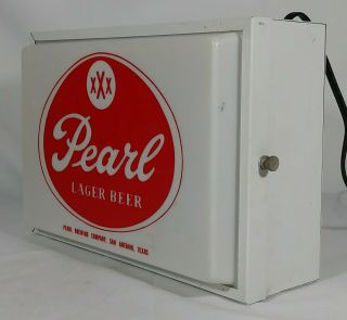 Old Pearl Beer Lighted Sign Brewing San Antonio Texas TX Old Stock 5