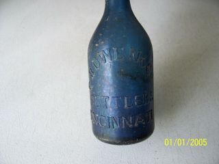 C.  B.  Owen & Co Bottlers - Cincinnati - Pontil Soda Bottle - 7 1/2 " H X 3 " Dia.