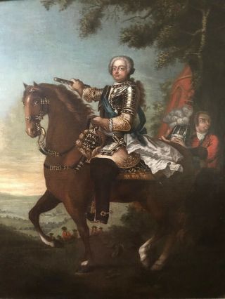 18th Century Portrait of KING LOUIS XV ON HORSEBACK,  by Petrus Lesac 1746 3