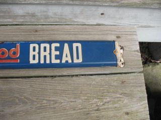 A 1940 ' s Bamby Is Good Bread General Store Screen Door Push Sign Double Sided 7