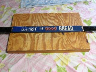 A 1940 ' s Bamby Is Good Bread General Store Screen Door Push Sign Double Sided 9