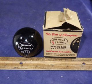 Manhattan Rubber Co Salesman Sample Bowling Ball 1940 