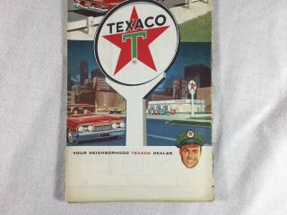 Vintage 1962 Texaco Touring Road Map Jersey Gas Oil Filling Station 3