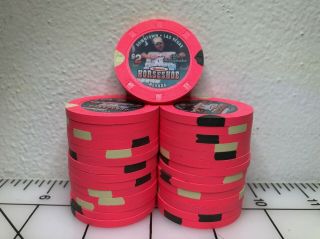Rare Horseshoe $2,  Hot Pink,  H&c,  Look,  Set Of 29 Las Vegas Casino Chips