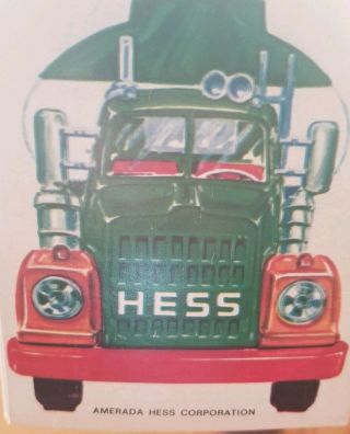 Great 1972 Hess Toy Tanker Truck w/ & Inserts Lights Work 12