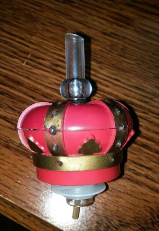 Vtg Crown Royal Whiskey Flashing Light Crown Shape Bottle Pourer