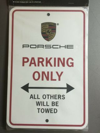 Porsche " Porsche Parking Only " Enamel Sign Driver 