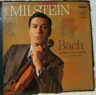Nathan Milstein / Bach Partitas And Sonatas Capitol Pcr 8370 3lp Box Ed1 Nm