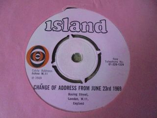 Blind Faith - Change Of Address.  1969 Uk 45 Island Promo Only Eric Clapton