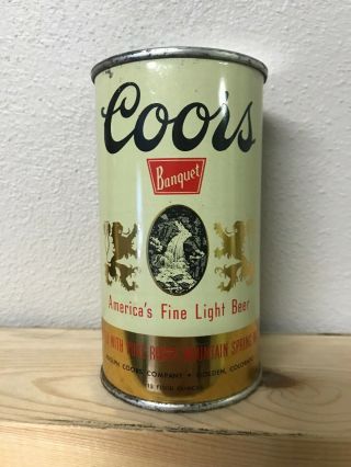 Scarce Coors Beer Flat Top Can.  Large Red Letters On Bottom Of Can Usbc 51/23