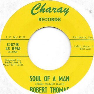 ROBERT THOMAS Salvation/Soul Of A Man on Charay northern soul 45 HEAR 2