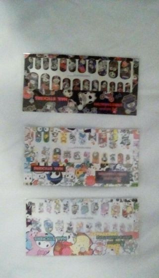 Tokidoki X Sanrio Rare Nail Stickers 3 Pack Set