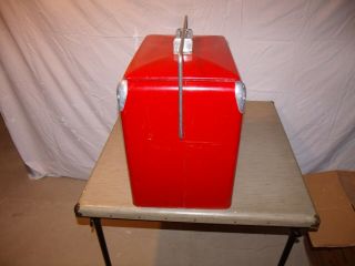 Vintage Drink Coca Cola Cooler Ice Chest Red Metal 1950s Acton MFG Co 2