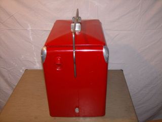 Vintage Drink Coca Cola Cooler Ice Chest Red Metal 1950s Acton MFG Co 4