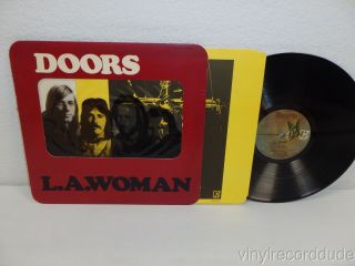 The Doors La Woman 1971 First Press Elektra Eks - 75011 Window & Yellow Inner L.  A