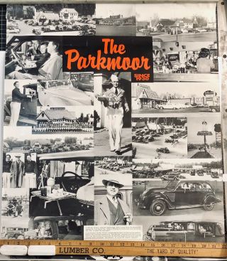 The Parkmoor Vintage Poster St.  Louis Missouri Drive - In Tray Service Restaurant